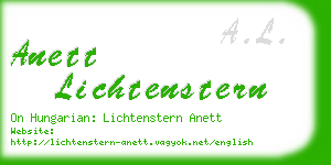 anett lichtenstern business card
